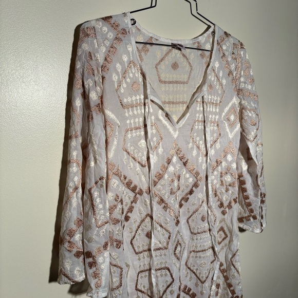 Cupcake International Golden Embellished Patterned Tunic Top - Picture 2 of 9